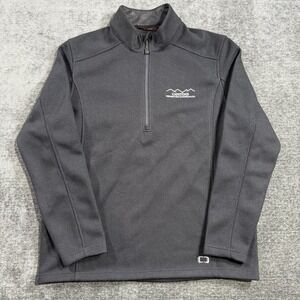 Ogio 1/2 Zip Grit Fleece Pullover Men's X-Large‎ Black Company Logo Work Casual